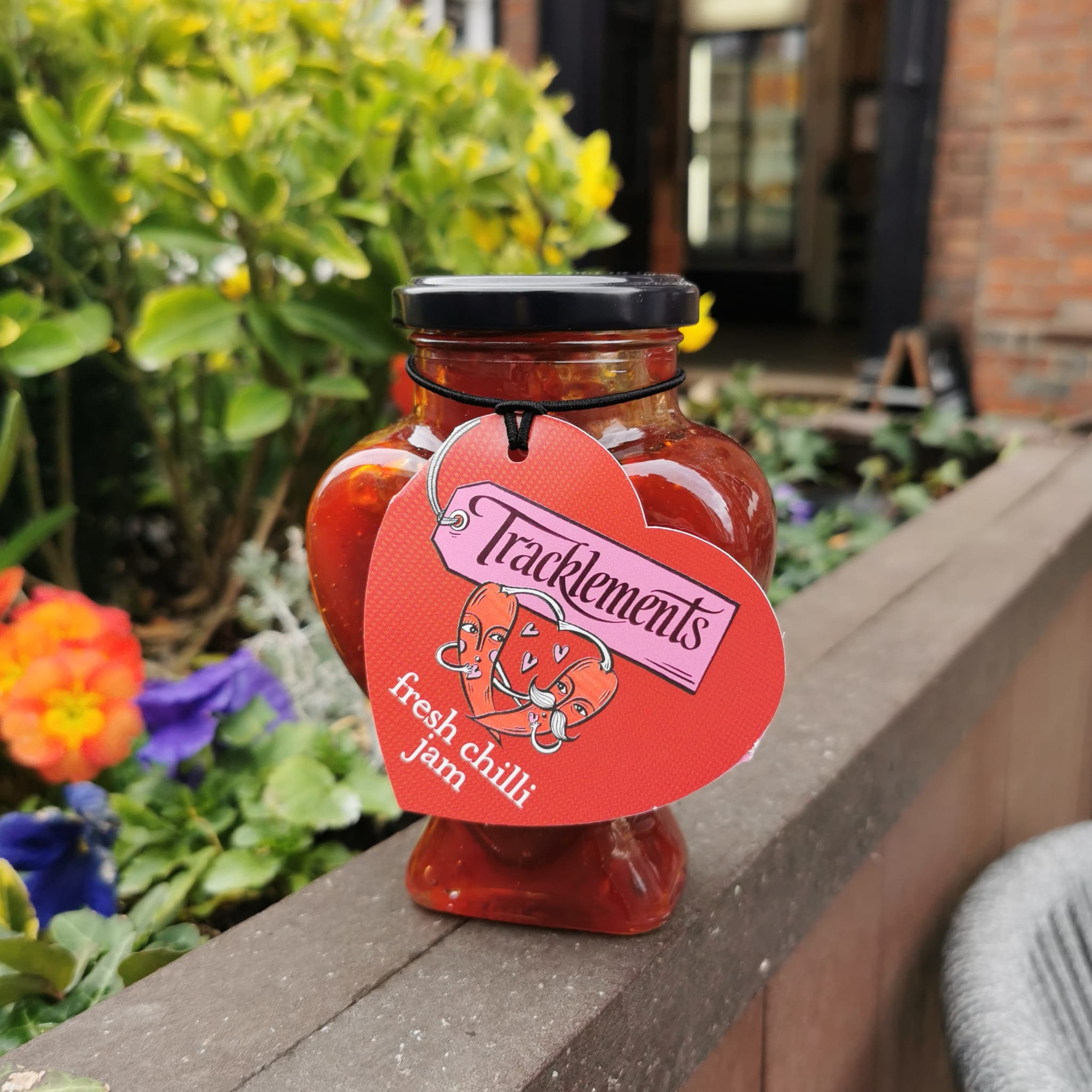 Tracklements Fresh Chilli Jam Heart Jar 350g Zest for Taste