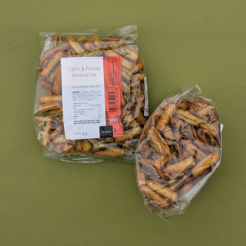 Italian Grissini - Mini Breadsticks Garlic & Parsley 200g